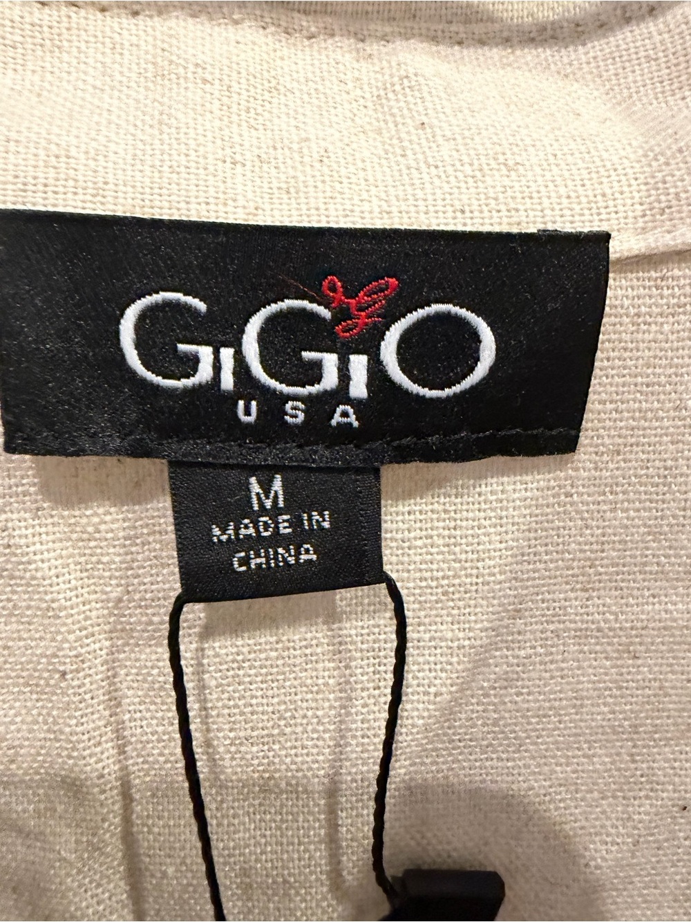 NWT GiGiO Linen Blend Mini Belted Shirt Dress Size Medium - Picture 2 of 16